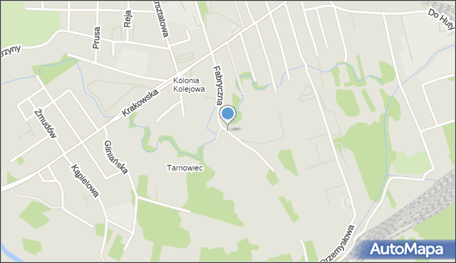 Tarnów, Fabryczna, mapa Tarnów