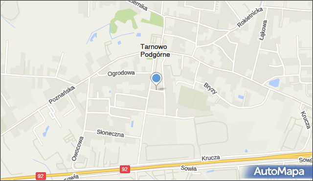 Tarnowo Podgórne, Fabryczna, mapa Tarnowo Podgórne