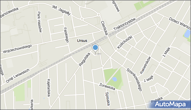 Warszawa, Falentyńska, mapa Warszawy