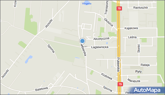 Warszawa, Farbiarska, mapa Warszawy