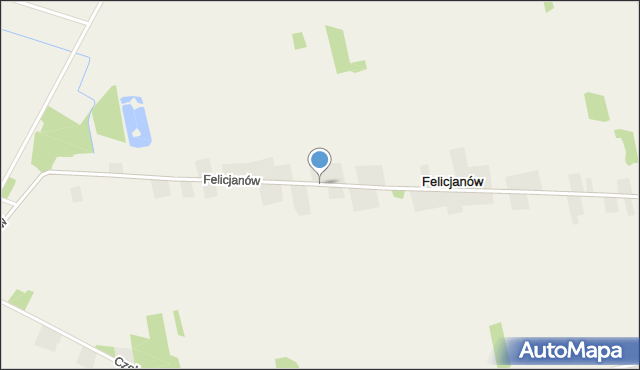 Felicjanów gmina Uniejów, Felicjanów, mapa Felicjanów gmina Uniejów