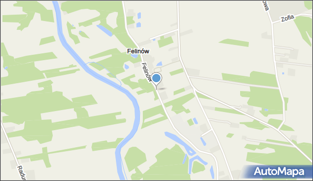 Felinów gmina Osjaków, Felinów, mapa Felinów gmina Osjaków