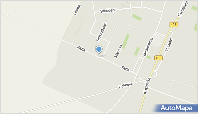 Strzelce Opolskie, Ferta Euzebiusza, mapa Strzelce Opolskie