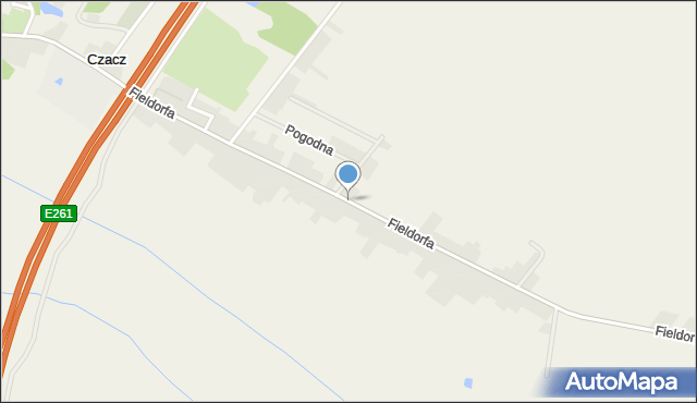Czacz gmina Śmigiel, Fieldorfa-Nila Augusta Emila, gen., mapa Czacz gmina Śmigiel