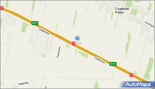Cząstków Polski, Firmowa, mapa Cząstków Polski