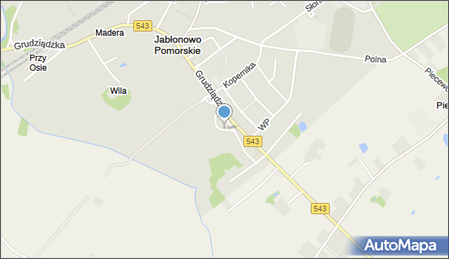 Jabłonowo Pomorskie, Fiołkowa, mapa Jabłonowo Pomorskie