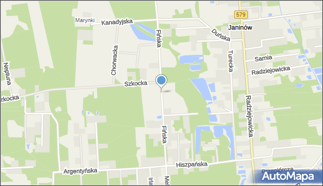 Janinów gmina Grodzisk Mazowiecki, Fińska, mapa Janinów gmina Grodzisk Mazowiecki