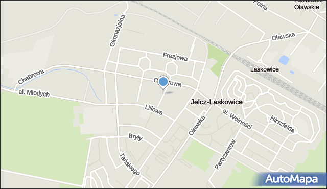 Jelcz-Laskowice, Fiołkowa, mapa Jelcz-Laskowice