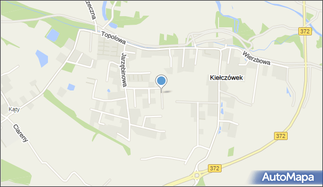 Kiełczówek, Fiołkowa, mapa Kiełczówek