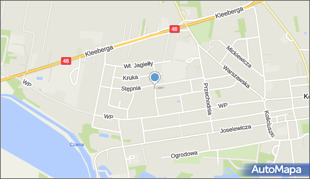 Kock powiat lubartowski, Firleja Jana, mapa Kock powiat lubartowski