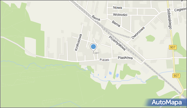 Koszęcin powiat lubliniecki, Fiołkowa, mapa Koszęcin powiat lubliniecki