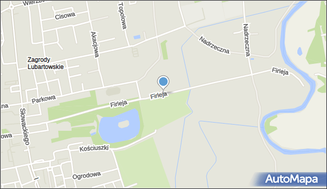 Lubartów, Firleja Piotra, mapa Lubartów