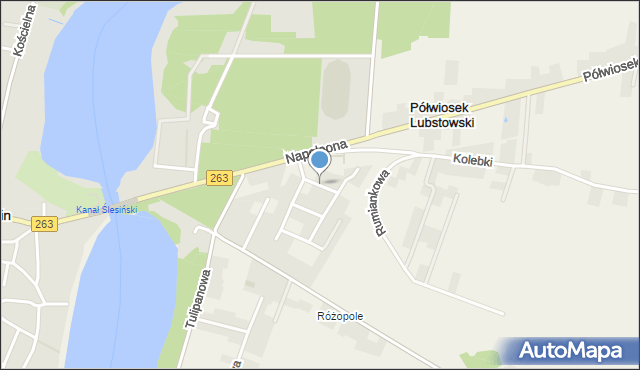 Półwiosek Lubstowski, Fiołkowa, mapa Półwiosek Lubstowski