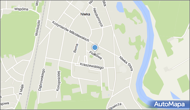 Puszczykowo powiat poznański, Fiołkowa, mapa Puszczykowo powiat poznański