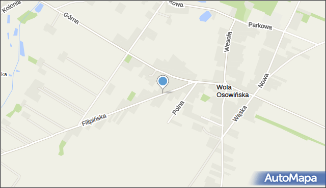 Wola Osowińska, Filipińska, mapa Wola Osowińska
