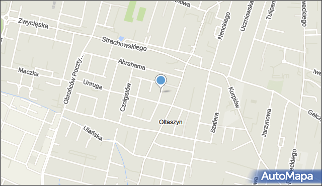 Wrocław, Fizylierska, mapa Wrocławia