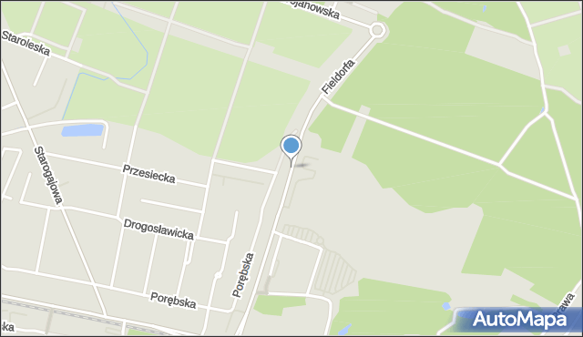 Wrocław, Fieldorfa-Nila Augusta Emila, gen., mapa Wrocławia