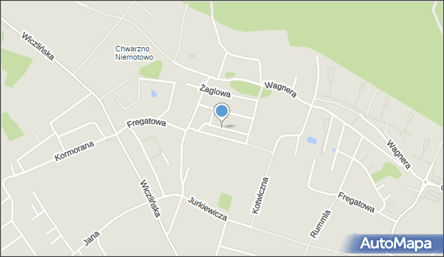 Gdynia, Flagowa, mapa Gdyni