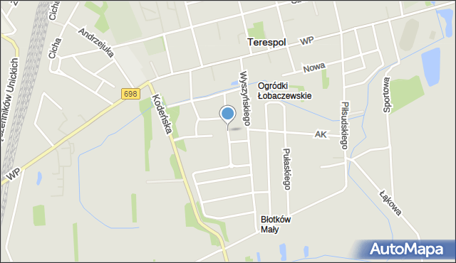Terespol powiat bialski, Flemminga Jana Jerzego, mapa Terespol powiat bialski