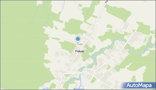 Folusz gmina Dębowiec, Folusz, mapa Folusz gmina Dębowiec