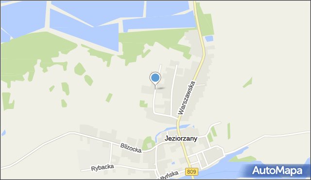 Jeziorzany powiat lubartowski, Folwarczna, mapa Jeziorzany powiat lubartowski