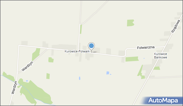 Kurowice gmina Brójce, Folwarczna, mapa Kurowice gmina Brójce