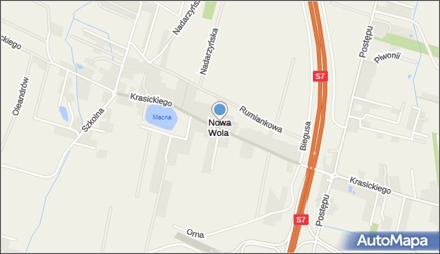 Nowa Wola gmina Lesznowola, Fogga Mieczysława, mapa Nowa Wola gmina Lesznowola