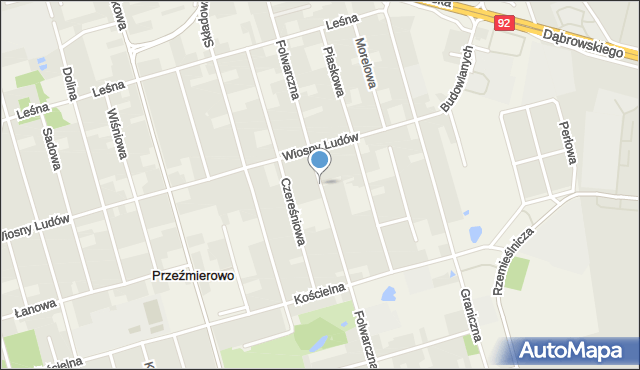 Przeźmierowo, Folwarczna, mapa Przeźmierowo