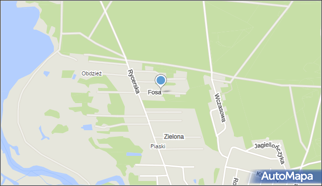 Sulejów powiat piotrkowski, Fosa, mapa Sulejów powiat piotrkowski