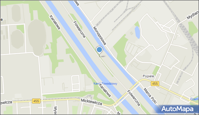 Wrocław, Folwarczna, mapa Wrocławia