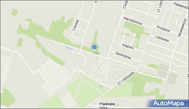 Aleksandrów Łódzki, Franciszkańska, mapa Aleksandrów Łódzki