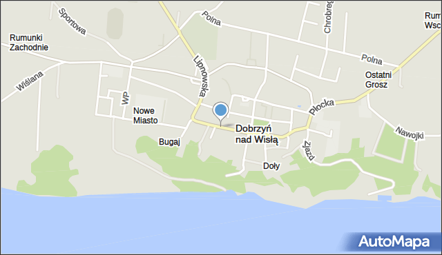 Dobrzyń nad Wisłą, Franciszkańska, mapa Dobrzyń nad Wisłą