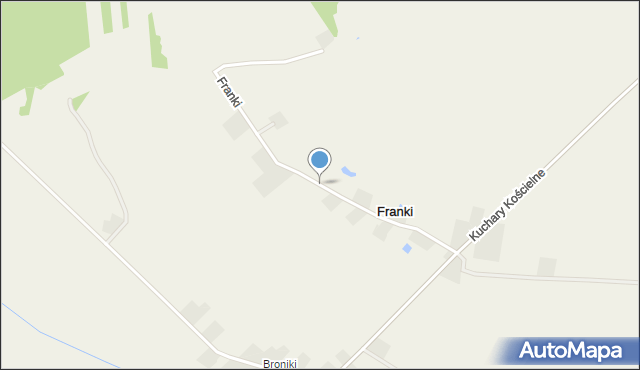 Franki gmina Rychwał, Franki, mapa Franki gmina Rychwał