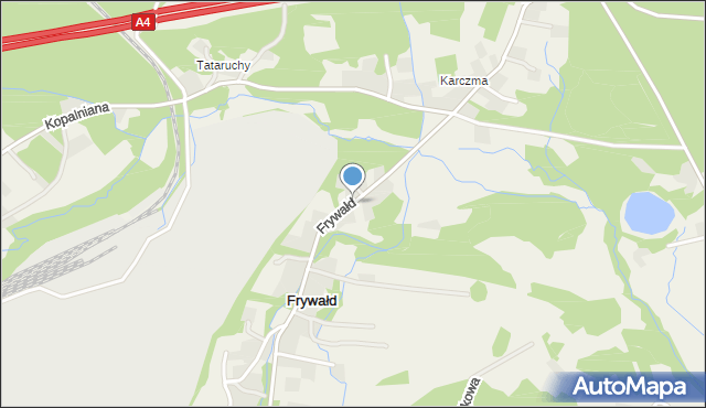 Frywałd, Frywałd, mapa Frywałd