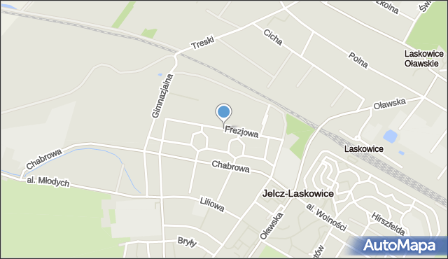 Jelcz-Laskowice, Frezjowa, mapa Jelcz-Laskowice