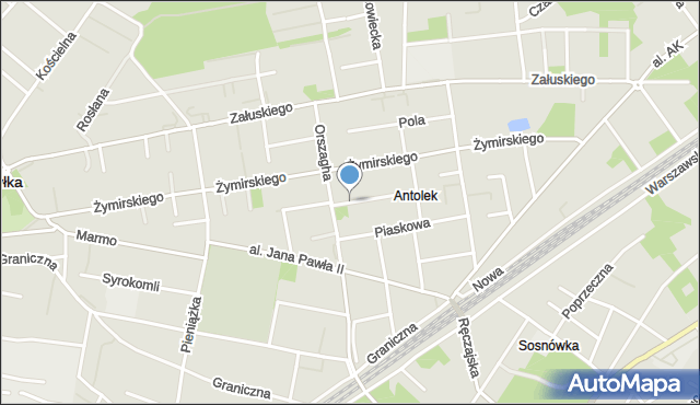 Kobyłka, Frycza-Modrzewskiego Andrzeja, mapa Kobyłka