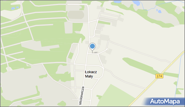 Łokacz Mały, Fredry Aleksandra, mapa Łokacz Mały