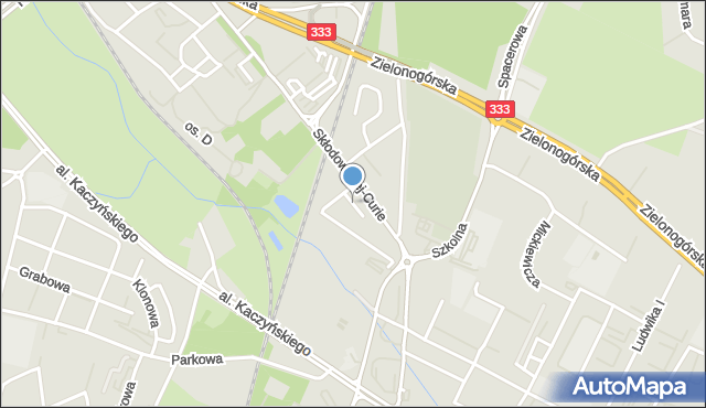 Lubin, Franciszka Żwirki i Stanisława Wigury, mapa Lubin