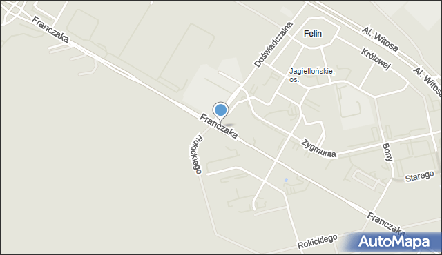 Lublin, Franczaka-Laluś Józefa, sierż., mapa Lublina