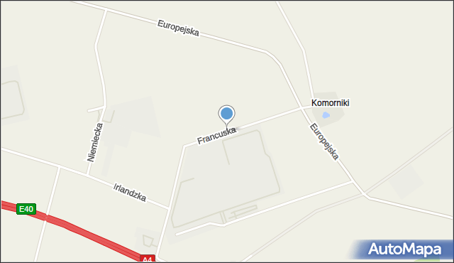 Olszowa gmina Ujazd, Francuska, mapa Olszowa gmina Ujazd