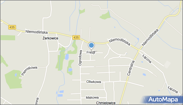 Opole, Frezji, mapa Opola
