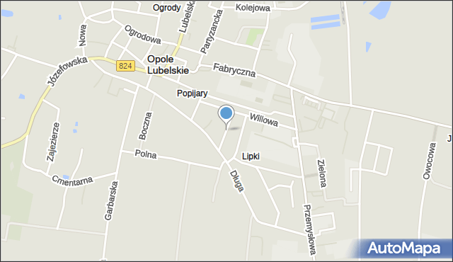 Opole Lubelskie, Frańczaka Bolesława, por., mapa Opole Lubelskie