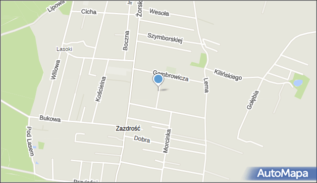 Orzesze powiat mikołowski, Fredry Aleksandra, mapa Orzesze powiat mikołowski