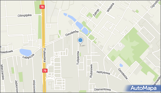Piaseczno, Frezji, mapa Piaseczno