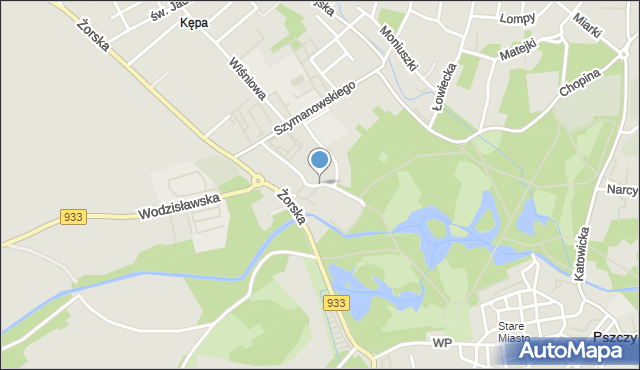 Pszczyna, Francuska, mapa Pszczyny