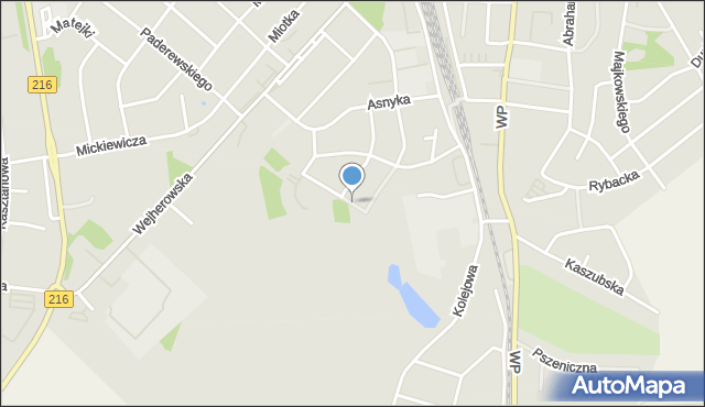 Puck, Fryzjerska, mapa Puck