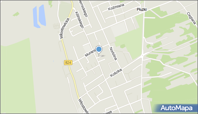 Puławy, Frankowskiego Leona, mapa Puław