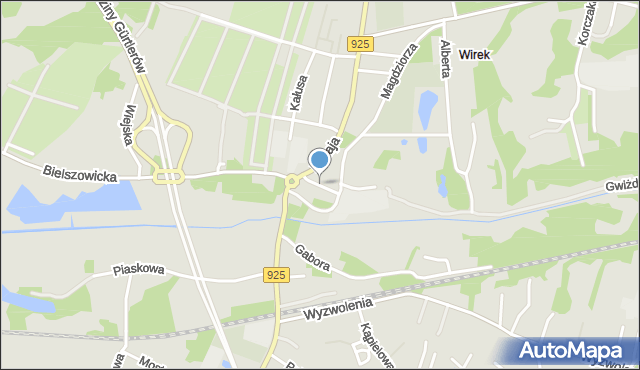 Ruda Śląska, Franciszka Żwirki i Stanisława Wigury, mapa Rudy Śląskiej