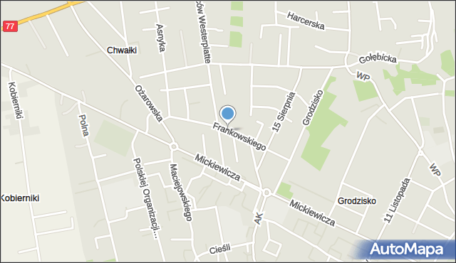 Sandomierz, Frankowskiego Leona, mapa Sandomierza