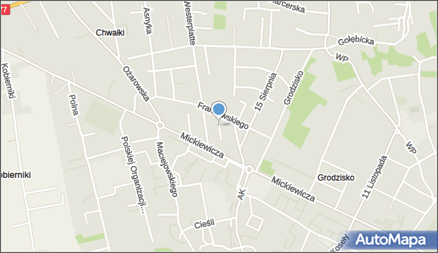 Sandomierz, Fredry Aleksandra, mapa Sandomierza